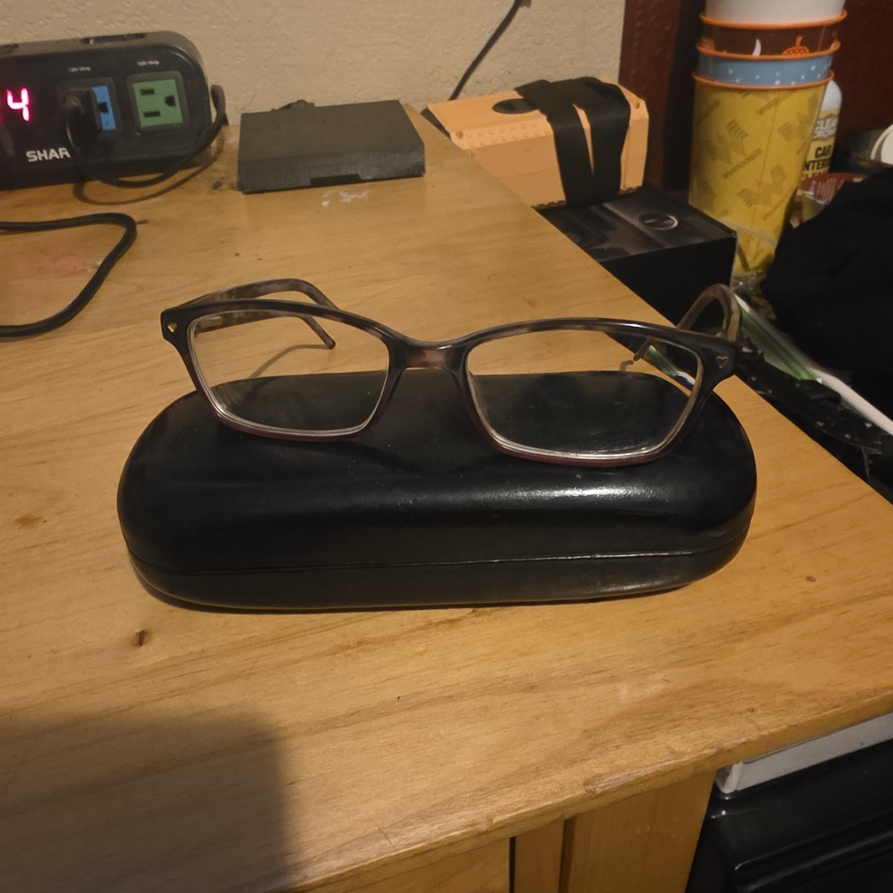 Tortoiseshell Rectangular Reading Glasses - Brown… - image 1